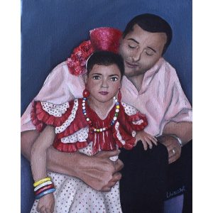 nena sevillana con papá