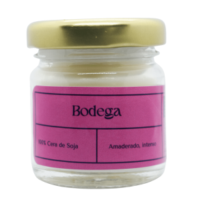 Mini vela en tarro de cera de soja con tapa, 42ml. Olor: Bodega