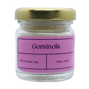 Mini vela en tarro de cera de soja con tapa, 42ml. Olor: Gominola