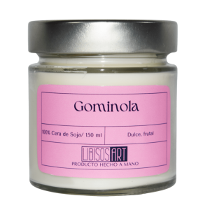 Vela en tarro de cera de soja con tapa, 150ml. Olor: Gominola