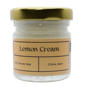 Mini vela en taro de cera de soja con tapa, 42 ml. Olor: Lemon Cream