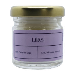 Mini vela en tarro de cera de soja con tapa, 42 ml. Olor: Lilas