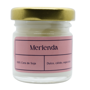 Mini vela en tarro de cera de soja con tapa, 42 ml. Olor: Merienda