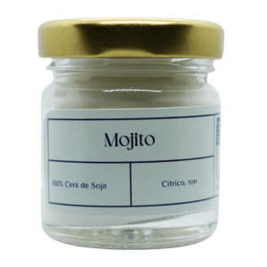 Mini vela en tarro de cera de soja con tapa, 42 ml. Olor: Mojito