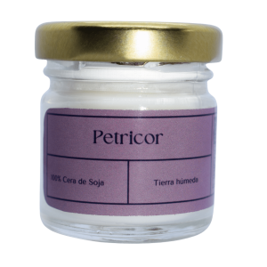 Mini vela en tarro de cera de soja con tapa, 42 ml. Olor: Petricor