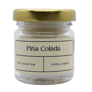 Mini vela en tarro de cera de soja con tapa, 42 ml. Olor: Piña Colada