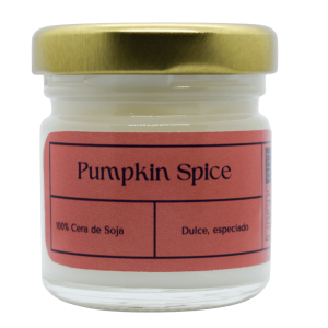 Mini vela en tarro de cera de soja con tapa, 42 ml. Olor: Pumpkin Spice