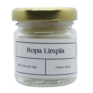 Mini vela en tarro de cera de soja con tapa, 42 ml. Olor: Ropa Limpia